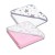 Set doua prosoape din bumbac cu gluga 90x90 cm Kidizi Pink Star Clouds