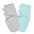 Set 2 sisteme de infasat reglabil 0-3 luni Kidizi Mint Grey Stars , bumbac 100%