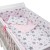 Set lenjerie matlasata 5 piese Kidizi All Pink Stars, include perna, plapumioara, aparatoare si cearceaf