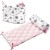 Set 2 aparatori matlasate patut 120x60 cm Kidizi All Pink Stars Deluxe, inaltime 35 cm