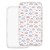 Set 2 cearceafuri din flanel cu elastic roata pentru patut 120x60 cm Kidizi Rainbow White
