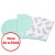 Husa bumbac detasabila pentru Perna gravide 3 in 1 Kidizi Lena, Mint Grey Feathers