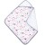 Prosop bebe 80x80 cm cu doua fete muselina si frotir Kidizi Pink Hearts