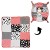 Patura joaca bebelusi 120x110 cm Kidizi Tummy Time Mat Uplift Black-Red-White