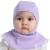 Cagula bebelusi reglabila din bumbac certificat, Kidizi light purple 0-4 luni