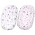 Set 2 Huse tip cearceaf cu elastic roata pentru baby nest Kidizi Galaxy Grey Mint, include zona centrala impermeabila