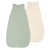 Set 2 saci de dormit de vara pentru copii din muselina dubla 18-36 luni Kidizi mint-ivory, bumbac 100%, 0.3 tog
