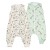 Set 2 saci dormit copii de vara din bumbac cu picioare 6-18 luni Kidizi Giraffe Safari, 0.5 tog, mansete transformabile in soseta