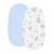 Set 2 cearceafuri din bumbac cu elastic roata pentru landou sau cosulet de rachita Kidizi Koala Dreams Blue