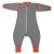 Sac de dormit copii cu picioare si maneci detasabile din bumbac flausat 6-18 luni Kidizi Grey,1 tog