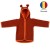 Jacheta cu gluga din lana fleece pentru copii Kidizi Teddy Terracotta 2-3 ani