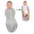 Sistem de infasat cu fermoar dublu Kidizi SnugPod UP Grey M, pentru bebelusi cu greutate de 3.8-7 kg, 0.5 tog