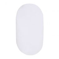 Cearceaf bumbac pentru cosulet de dormit oval Ahoj, culoare alb