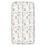 Cearceaf din bumbac cu elastic roata pentru patut 120x60 cm Kidizi Choo Choo