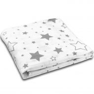 Muselina multifunctionala XXL 120x120 cm Kidizi Galaxy Grey, 100% bumbac