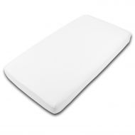 Cearceaf din bumbac cu elastic roata pentru patut 120x60 cm Kidizi Alb