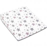 Perna antireflux  XXL cu husa detasabila din bumbac 70x58 cm Kidizi All Pink Stars