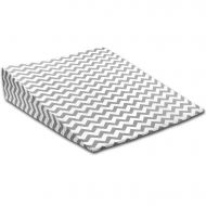 Perna antireflux  XXL cu husa detasabila din bumbac 70x58 cm Kidizi Grey Zig Zag
