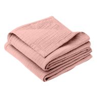 Paturica bebe de vara din muselina dubla 100x70 cm Kidizi Dark Pink