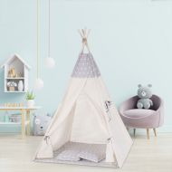 Cort copii stil indian Teepee Grey Stars XXL