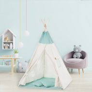 Cort copii stil indian Teepee Turqoise Stars XXL