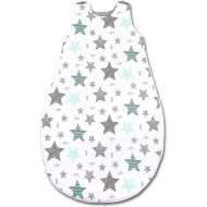 Sac de dormit copii 0-6 luni Kidizi All Mint Stars, 1 tog
