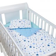 Set perna bebelus si plapumioara matlasata 100x75 cm Kidizi Milky Way