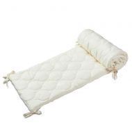 Aparatoare matlasata pentru patut 120x60 cm Kidizi Ecru Deluxe