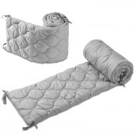 Set 2 aparatori matlasate patut 120x60 cm Kidizi Grey Deluxe