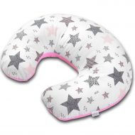 Perna alaptare cu husa bumbac detasabila Kidizi Celia Pink Stars 