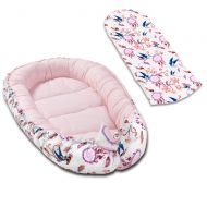 Cosulet dormit bebelusi Kidizi Baby Nest + salteluta impermeabila detasabila Swallows