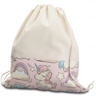 Saculet gradinita tip rucsac Kidizi Pink Unicorn, 38x34 cm