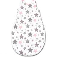Sac de dormit copii 0-18 luni Kidizi All Pink Stars, 2,5 tog
