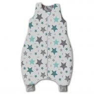 Sac de dormit cu picioare pentru copii 2-4 ani Kidizi All Mint Stars