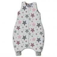 Sac de dormit cu picioare pentru copii 2-4 ani Kidizi All Pink Stars