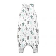 Sac de dormit cu picioare pentru copii 4-6 ani Kidizi All Mint Stars