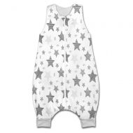 Sac de dormit cu picioare pentru copii 4-6 ani Kidizi Magic Stars Grey