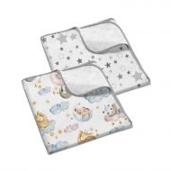 Set 2 paturici din flanel impermeabile si refolosibile 78x60 cm Kidizi Wonderland