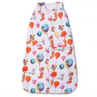 Sac de dormit bebelusi cu sistem de infasare Kidizi Baloon Friends, 70 cm