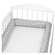 Set 2 aparatori laterale pentru patut tip rulou Kidizi Grey Stars