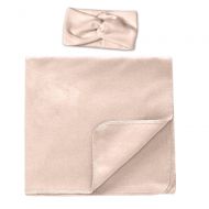 Set paturica si bentita din bumbac pentru nou-nascut Kidizi, Light Peach
