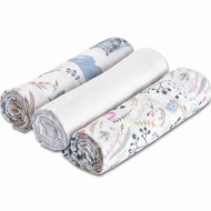Set 3 paturici muselina 78x78 cm Kidizi Forest Friends, 100% bumbac