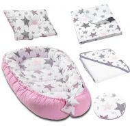Set 5 piese Bebe Nou-Nascut Kidizi Pink Stars