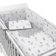 Set lenjerie matlasata 5 piese Kidizi Sweet Dreams, include perna, plapumioara, aparatoare si cearceaf