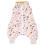 Sac de dormit cu picioare de vara din muselina 6-18 luni Kidizi Stone, 0.5 tog
