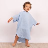 Prosop plaja - Poncho copii din muselina absorbanta Kidizi Sky Blue 1-3 ani