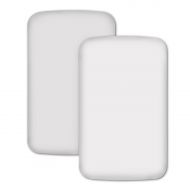 Set 2 cearceafuri din bumbac cu elastic roata pentru patut cosleeper 90x50 cm Kidizi, Gri deschis