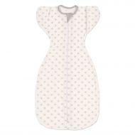 Sistem de infasat transformabil in sac de dormit, 1-6 luni Kidizi Swaddel Confort UP White Grey Stars, 100% bumbac, 0.5 tog
