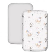 Set 2 cearceafuri din bumbac cu elastic roata pentru patut cosleeper 90x50 cm Kidizi, Sweet Dreams