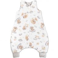 Sac de dormit cu picioare pentru copii 6-18 luni Kidizi Koala Dreams 1 tog, mansete transformabile in soseta